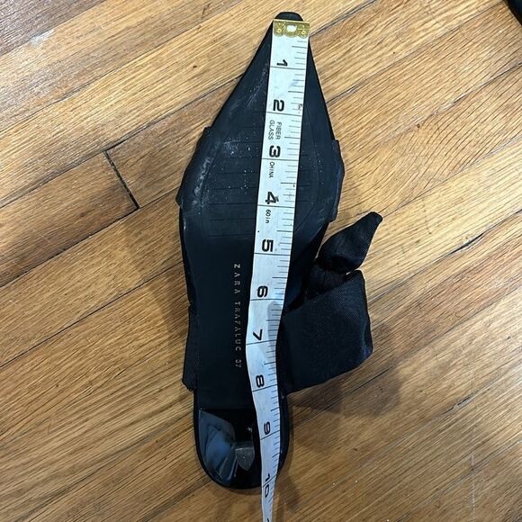 Zara Bow Knotted Kitten Heel Pointed Toe Shoes - Picture 13 of 14